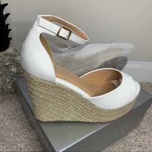 White Wedged Sandals